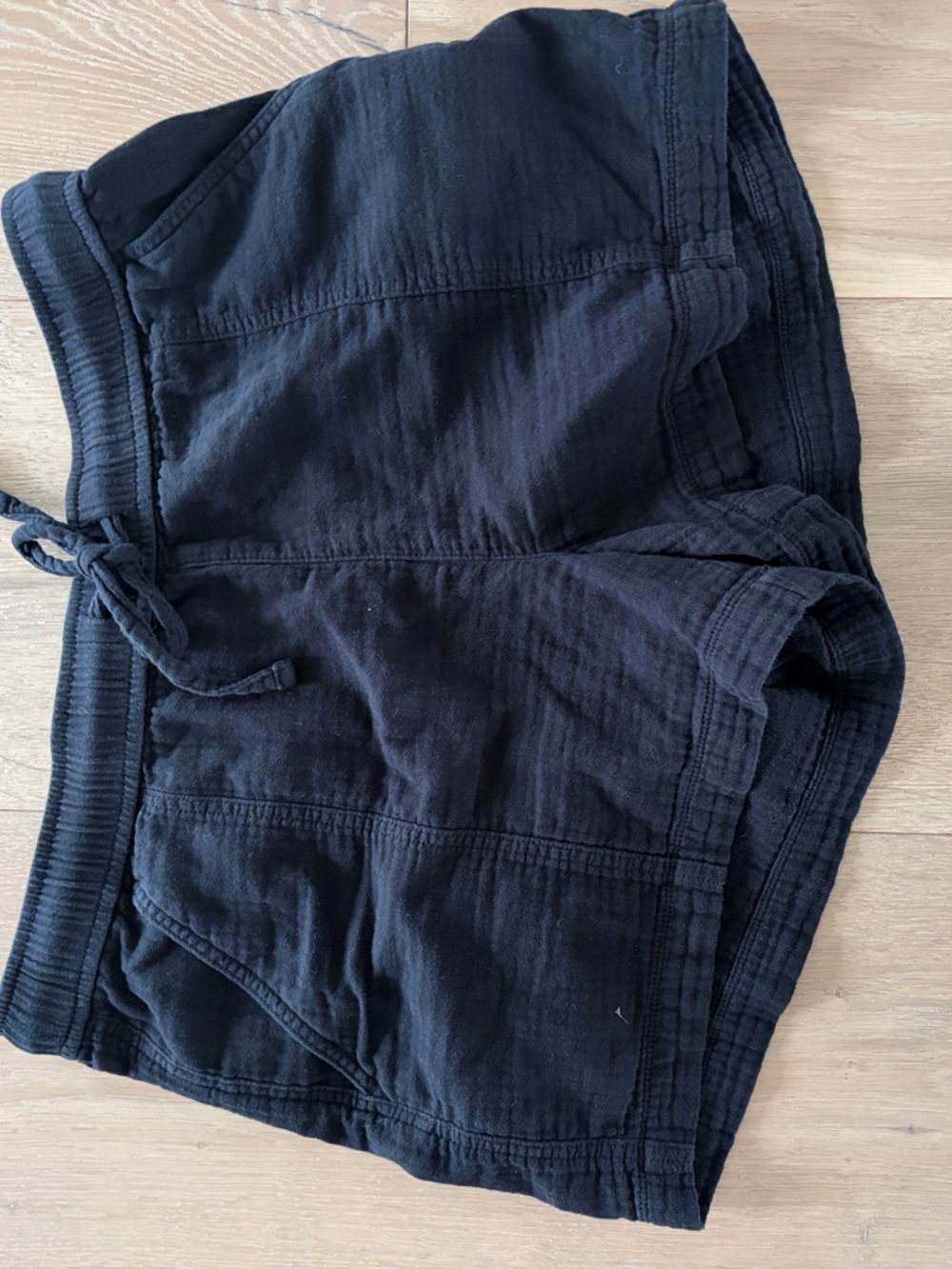 LOFT Black Drawstring and Elastic Shorts